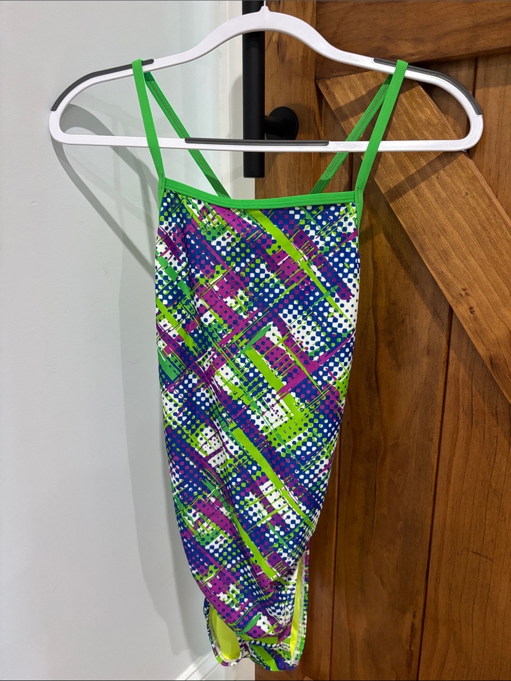 Women’s Speedo Green Multi-Color One-Piece Swim